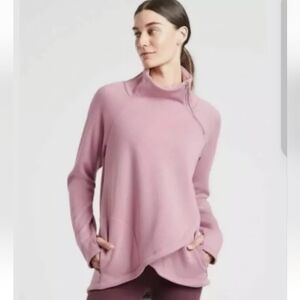 Athleta Cozy Karma ASYM Pullover XXS Mauve-Light Purple